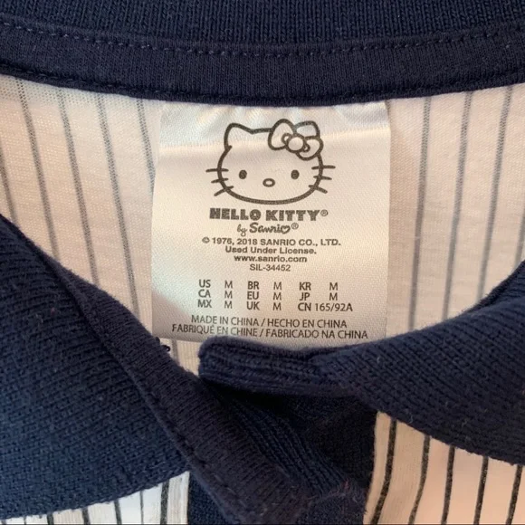 HELLO KITTY Collard Shirt, cotton, fairly new, worn once. - Picture 3 of 5